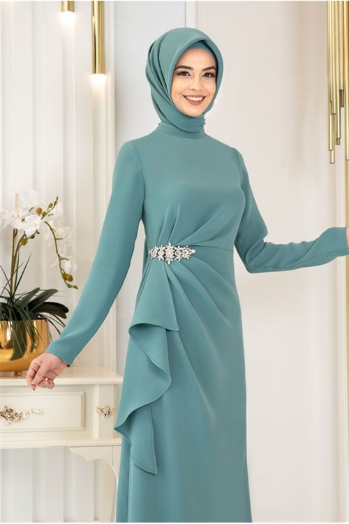 Pınar Şems Boncuka Elbise Mint