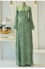Pınar Şems Nilüfer Tesettür Elbise Yeşil 